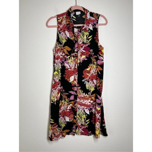 Cupio Bohemian Floral Print  Dress Size XL Sleeveless Button Up - Picture 1 of 10